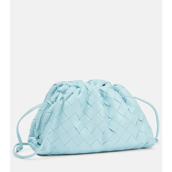 BOTTEGA VENETA Mini Pouch Intrecciato Crossbody Bag In Pale Blue $2500 main image 15